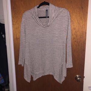 Striped turtle neck sweater